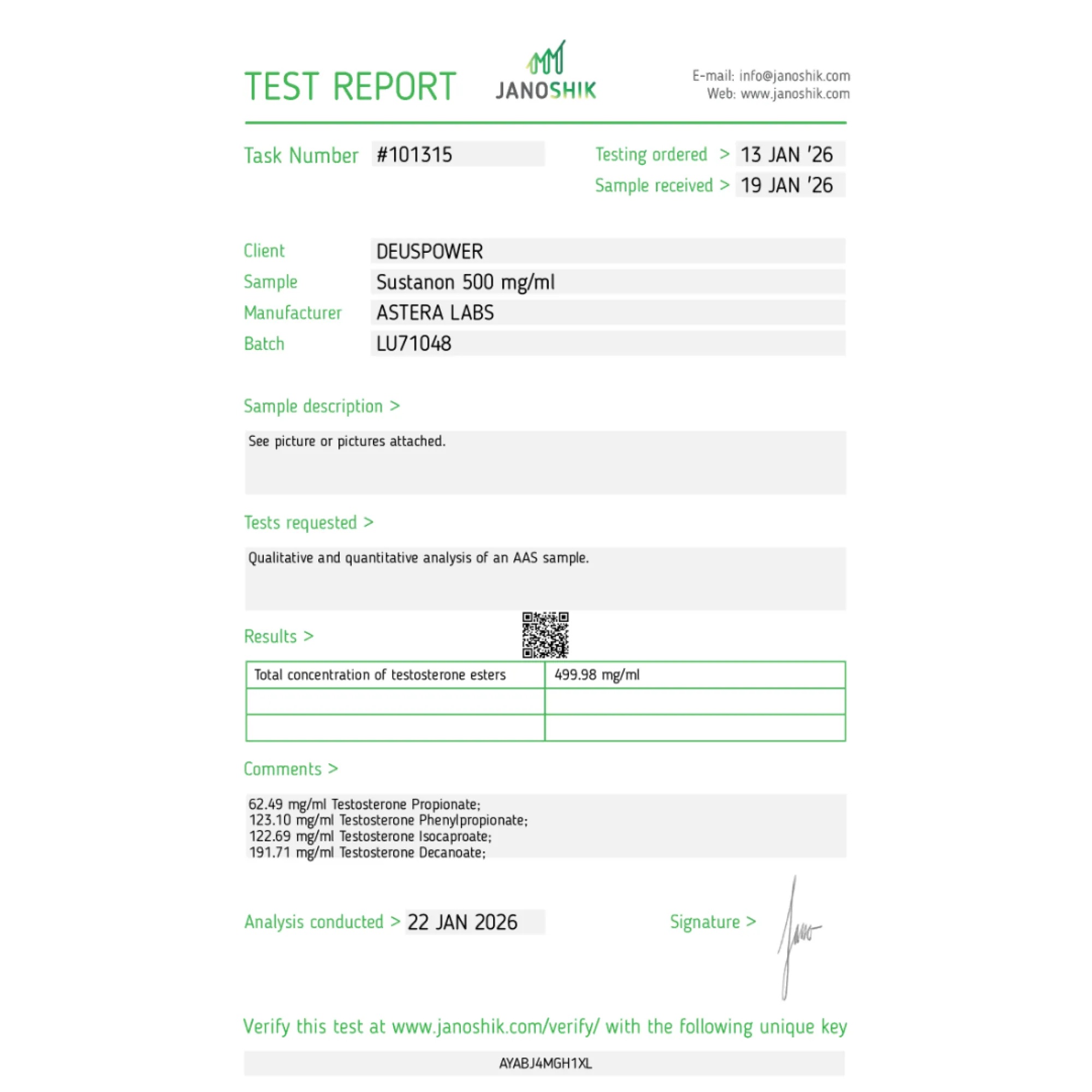 Sustanon 500 mg, Astera Labs, compre esteroides en línea - www.deuspowershop.net