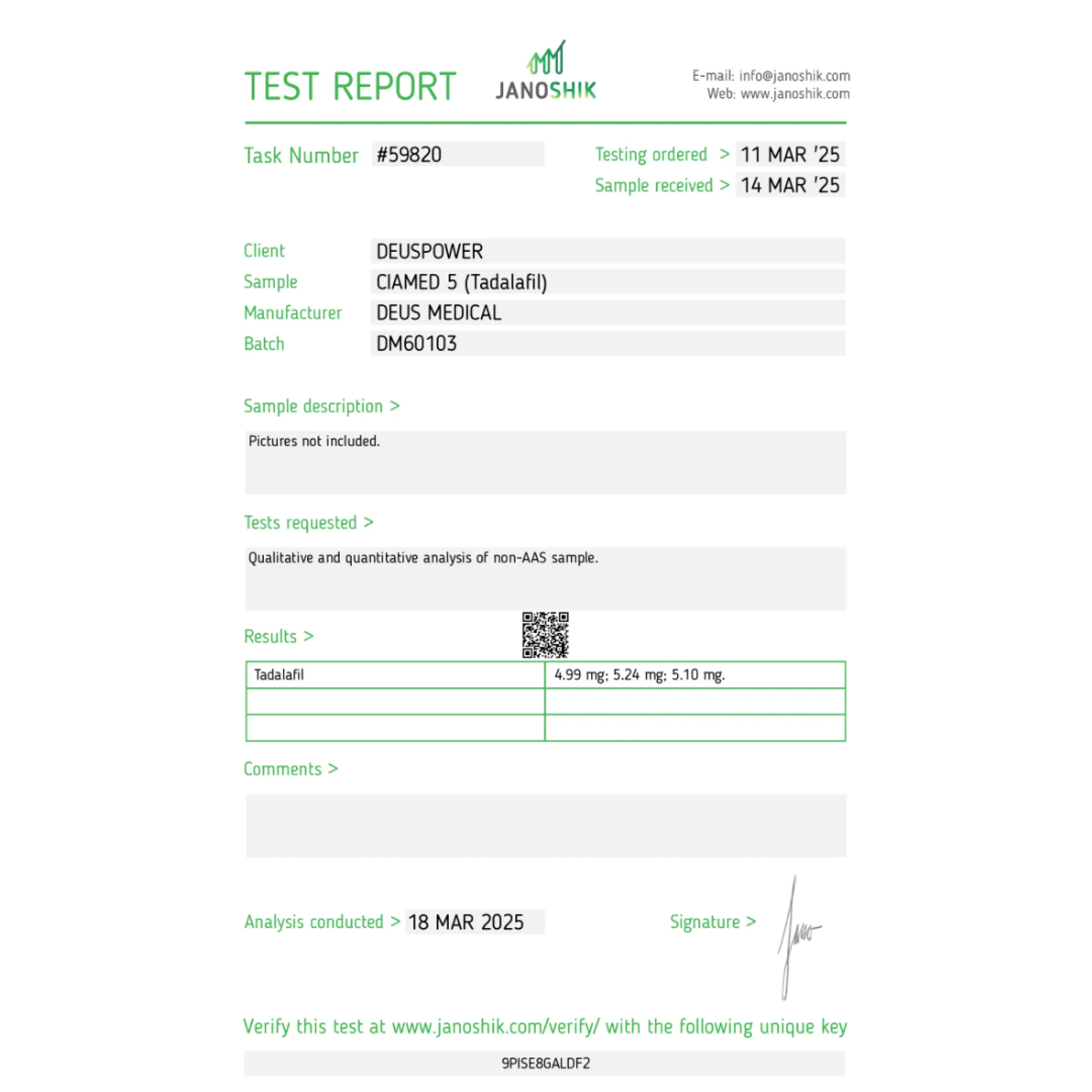 CIAMED 5 (Tadalafil) - Cialis, Deus Medical, Acquista Steroidi Online - www.deuspowershop.net