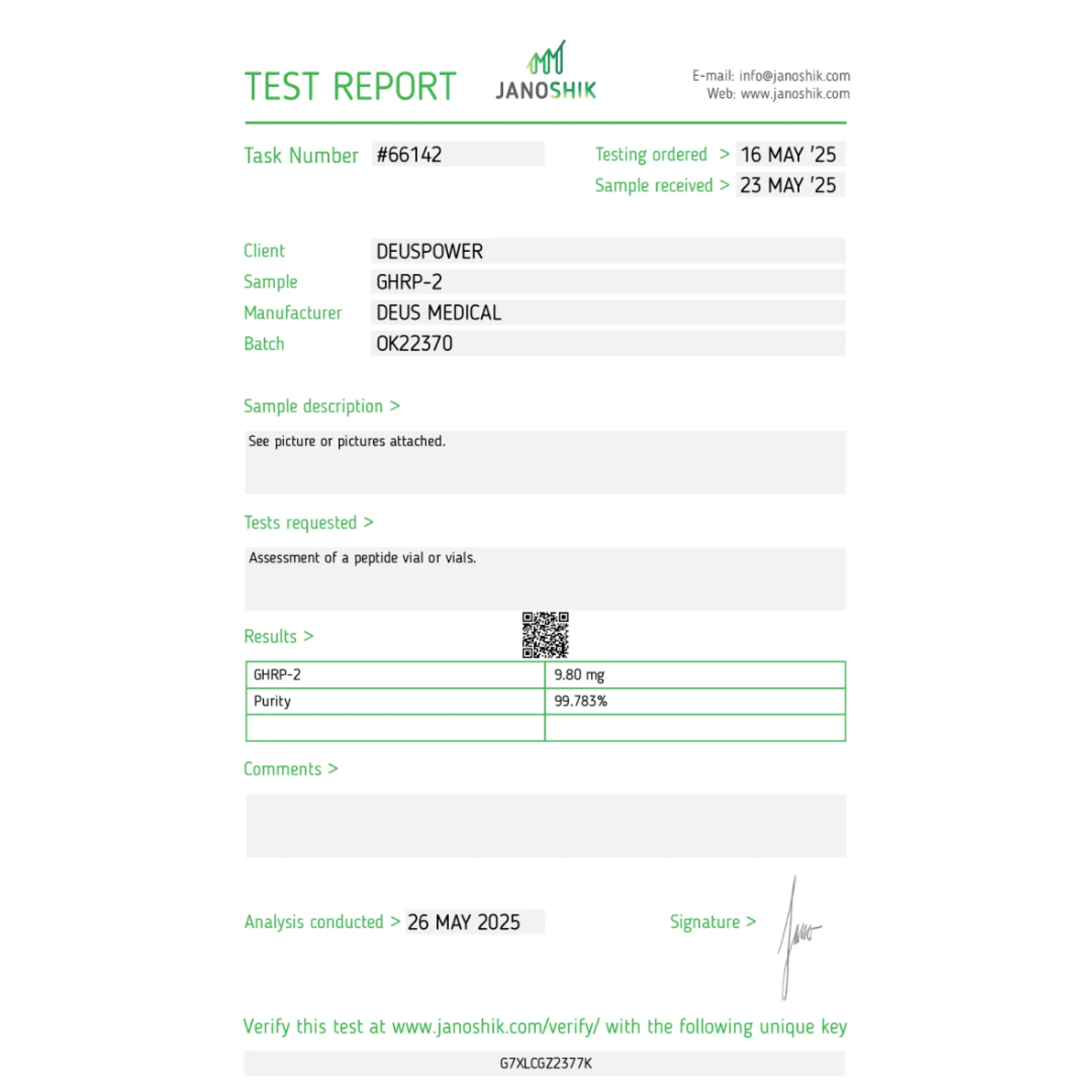 GHRP-2 (Growth Hormone-Releasing Peptide 2), Deus Medical, Buy Steroids Online - www.deuspowershop.net