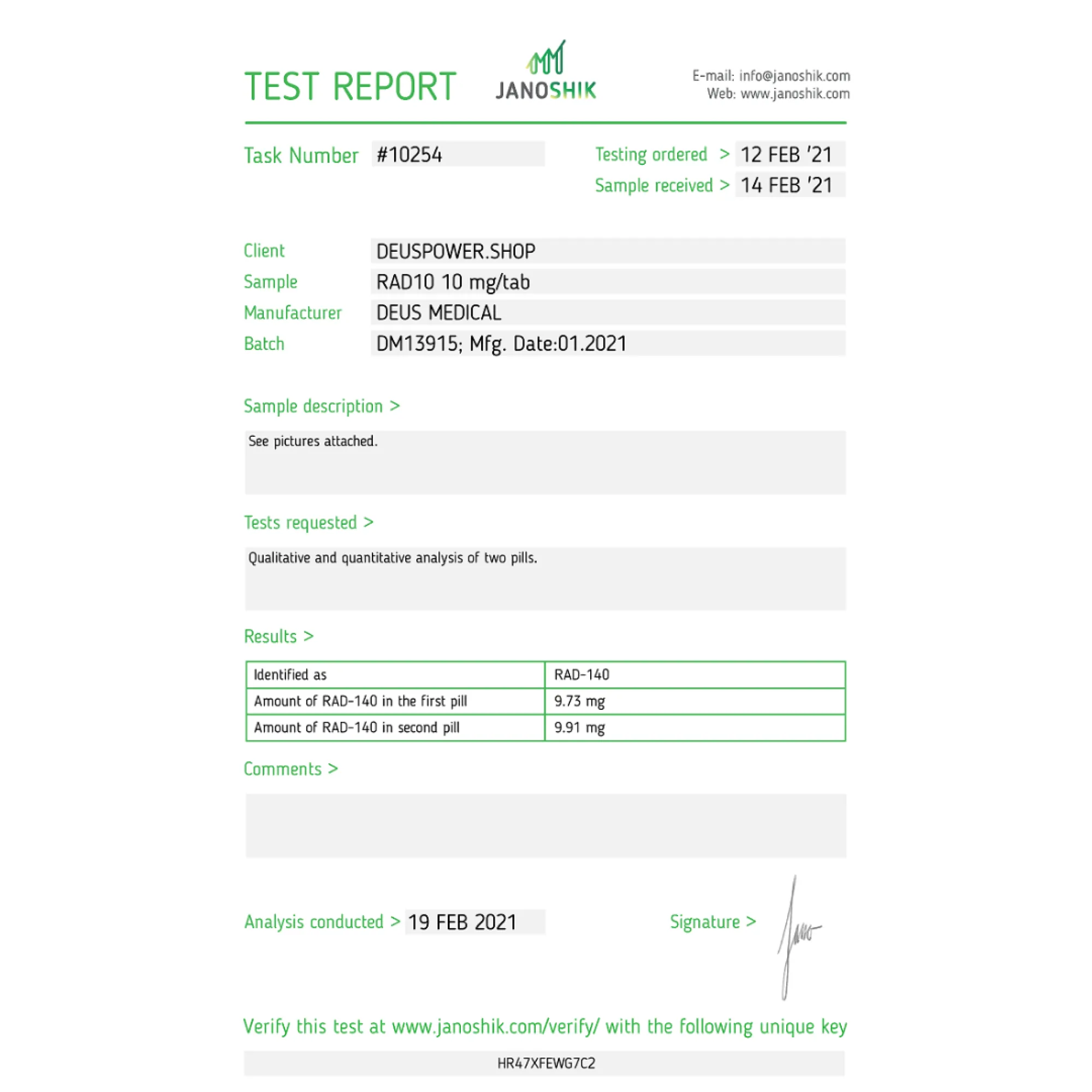 RAD140 10 (Testolone), Deus Medical, Compre esteroides en línea - www.deuspowershop.net