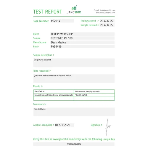 TESTOMED PP 100 (Phénylpropionate de Testostérone)