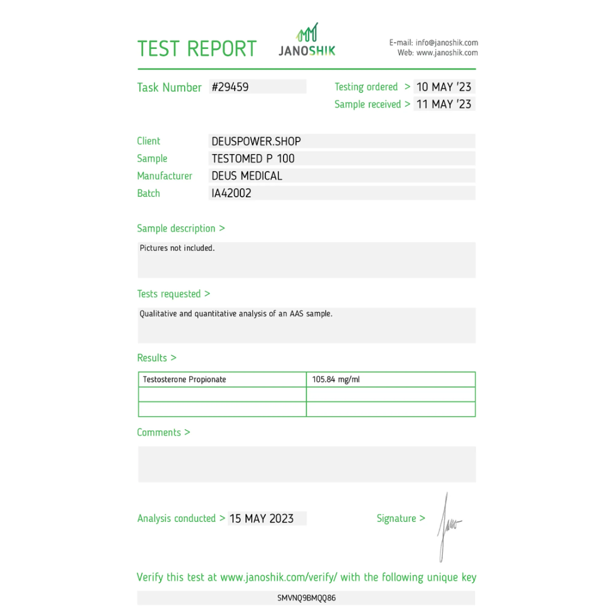 TESTOMED P 100 (Testosterone Propionate), Deus Medical, Buy Steroids Online - www.deuspowershop.net