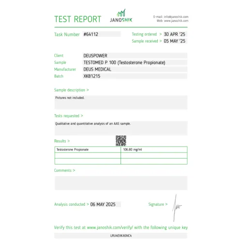 TESTOMED P 100 (Propionate de Testostérone)