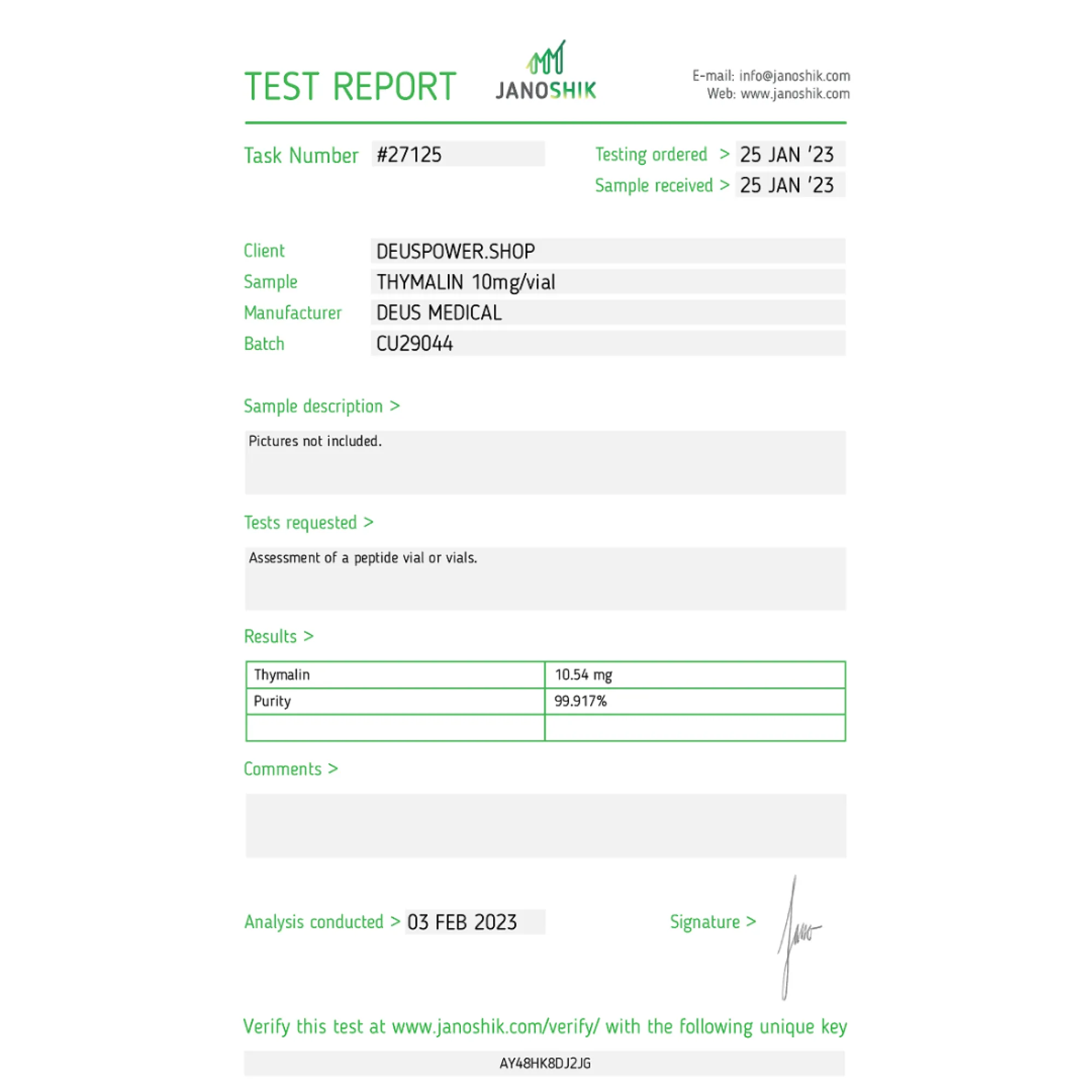 THYMALIN (tymisk faktor), Deus Medical, köp steroider online - www.deuspowershop.net