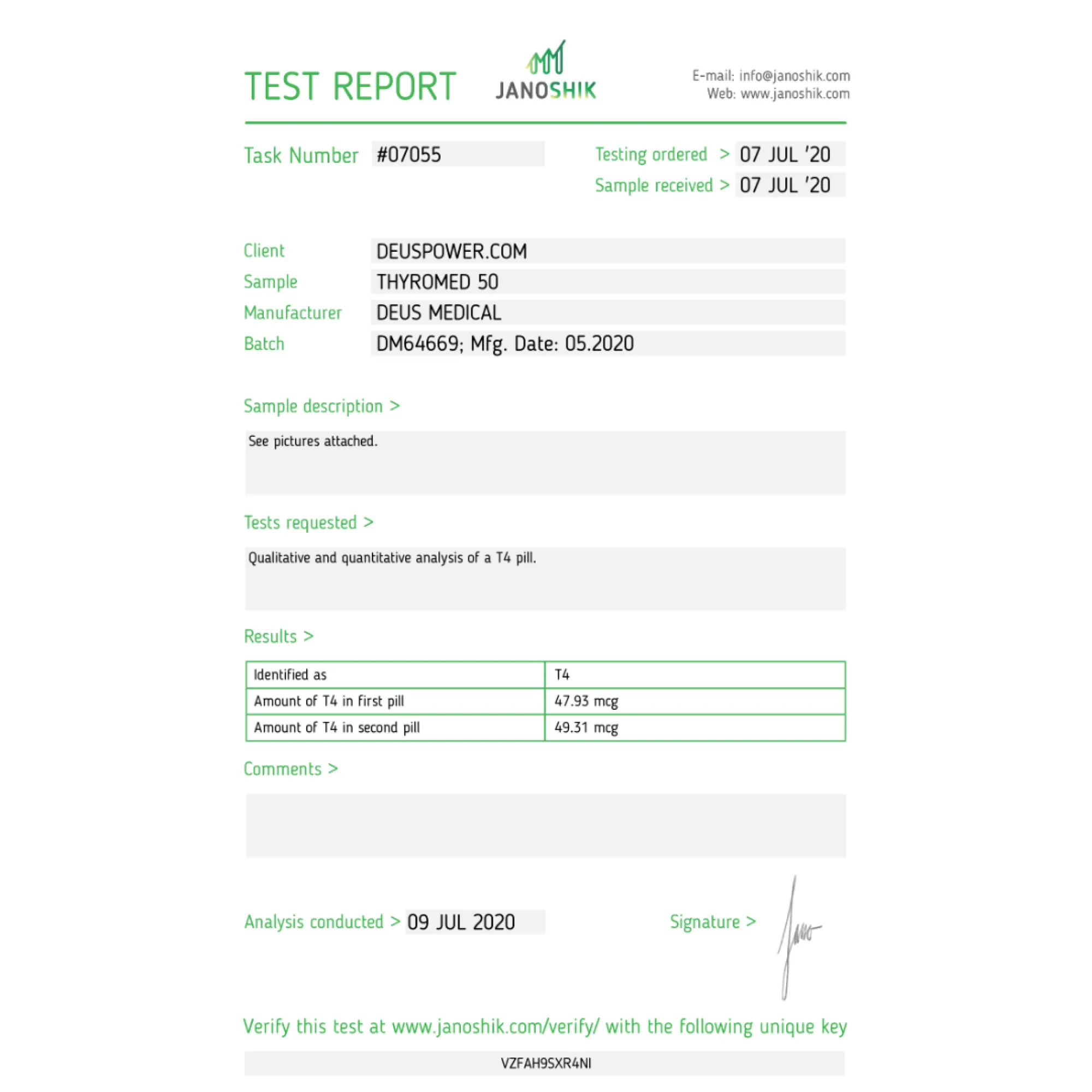 THYROMED 50 (Levothyroxine Sodium (T4)), Deus Medical, Buy Steroids Online - www.deuspowershop.net