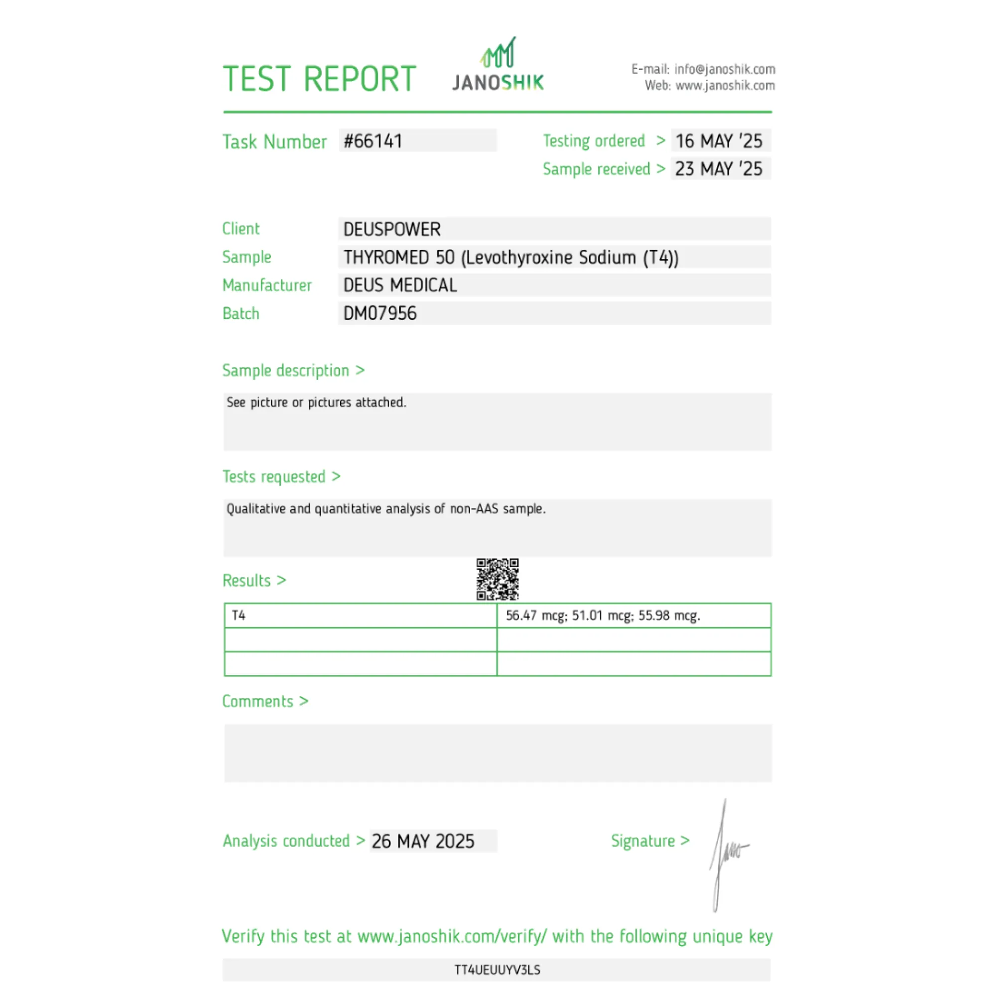 THYROMED 50 (Levothyroxine Sodium (T4)), Deus Medical, Buy Steroids Online - www.deuspowershop.net