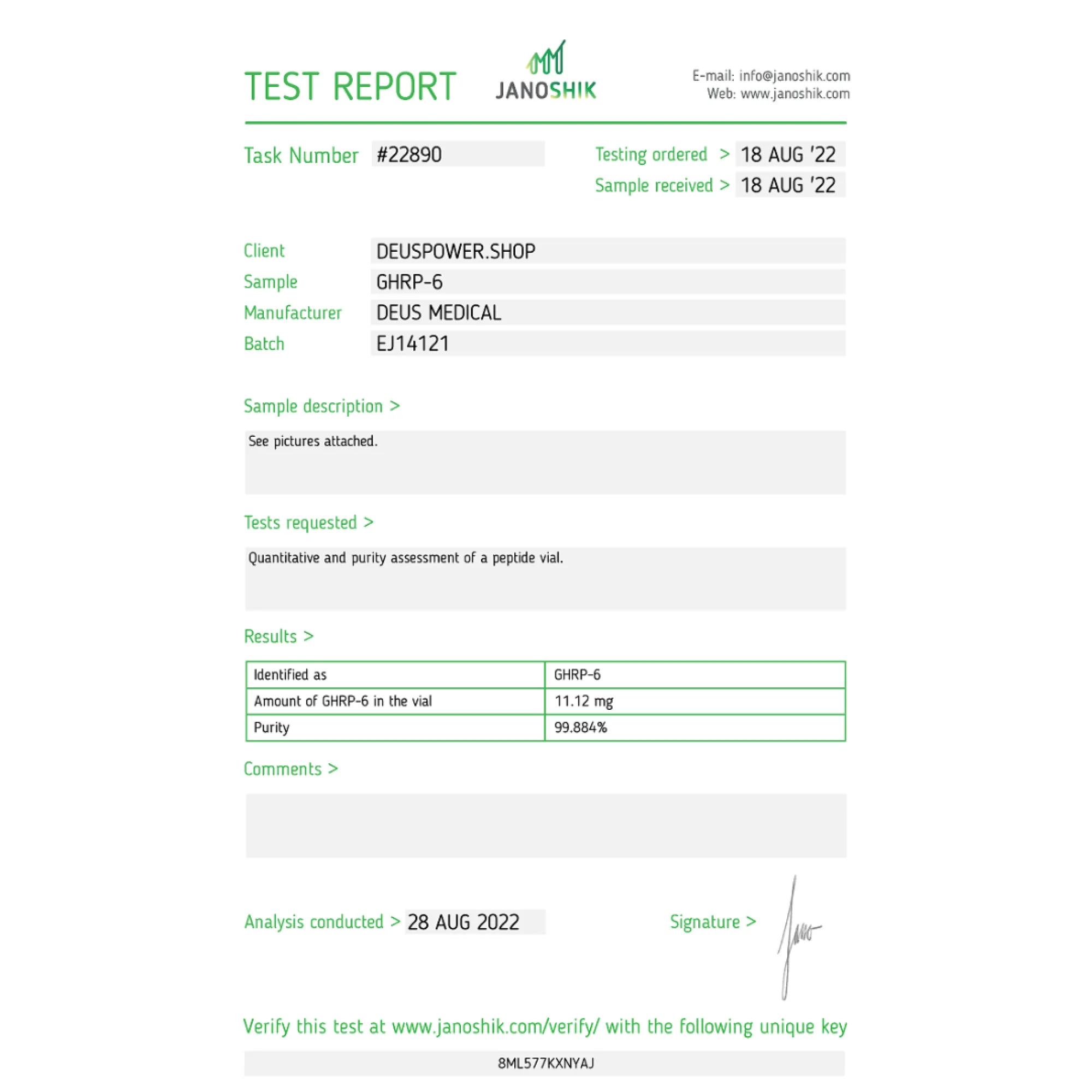 GHRP-6 (Growth Hormone-Releasing Peptide 6), Deus Medical, Buy Steroids Online - www.deuspowershop.net