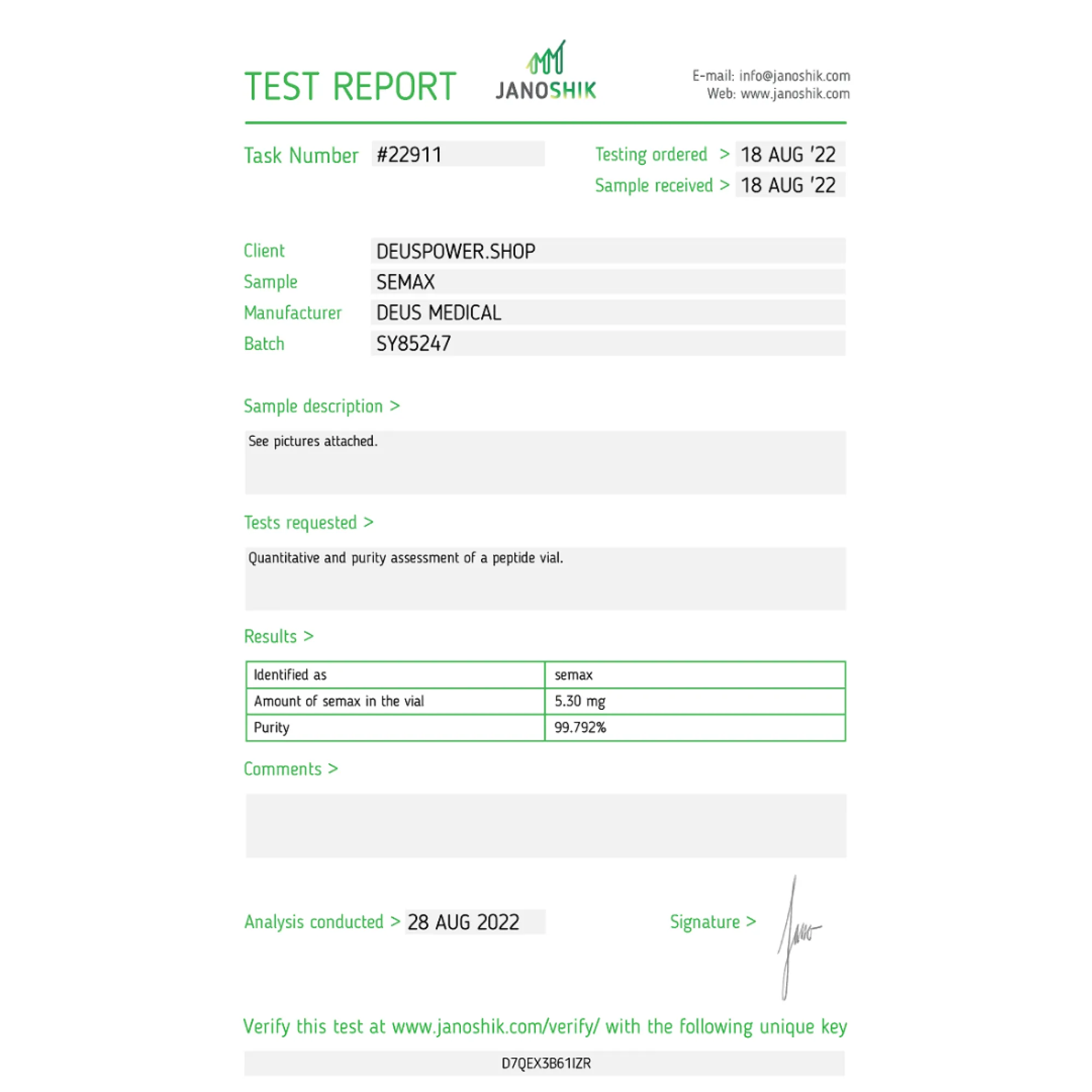SEMAX (Semax Heptapeptid), Deus Medical, Kaufen Sie Steroide Online - www.deuspowershop.net