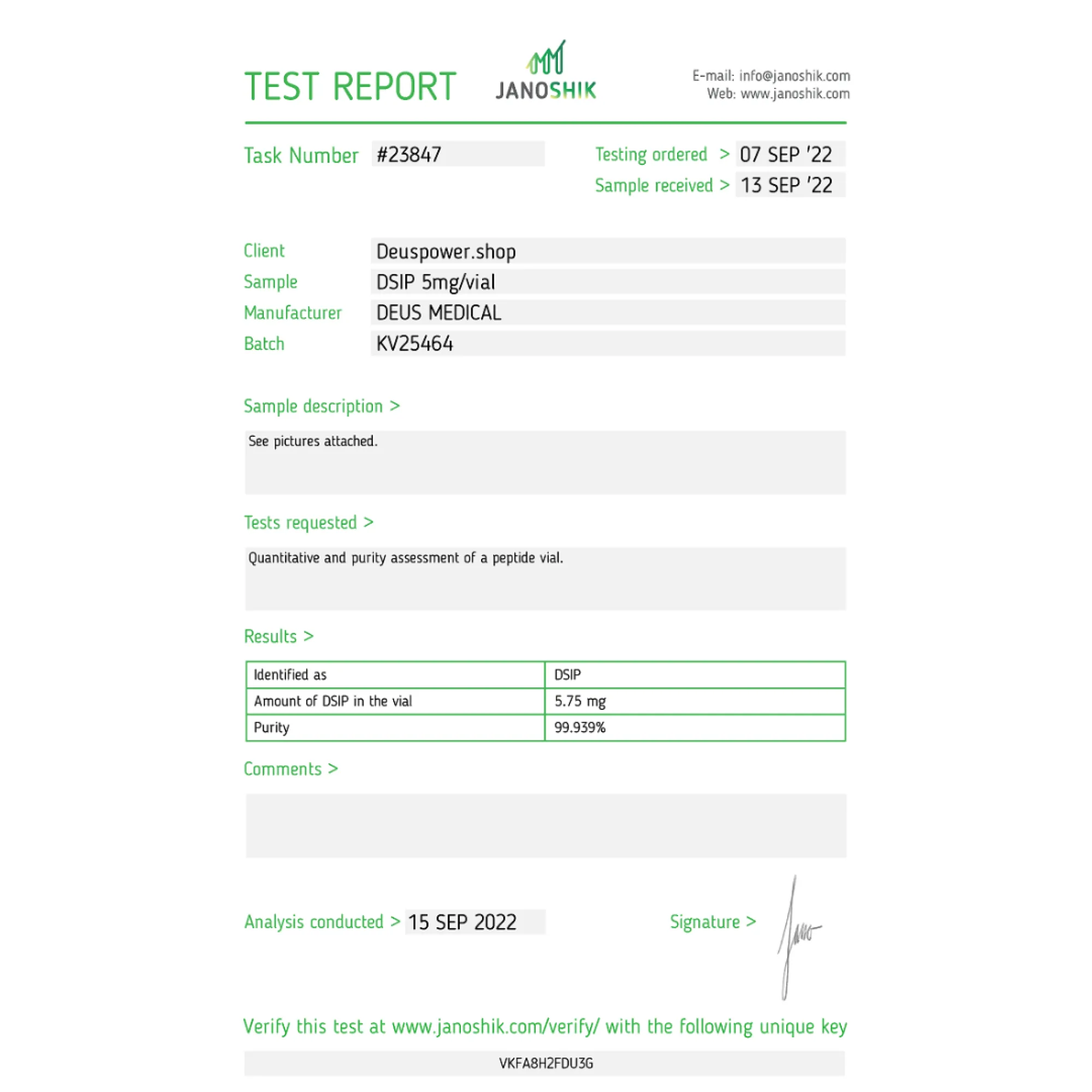 DSIP (Peptide che Induce il Sonno Delta), Deus Medical, Acquista Steroidi Online - www.deuspowershop.net