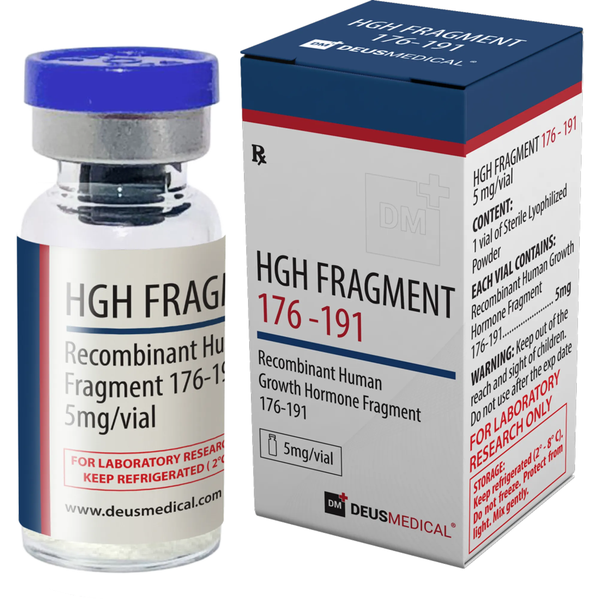 HGH FRAGMENT 176-191 recombinant human growth hormone fragment vial, Deus Medical