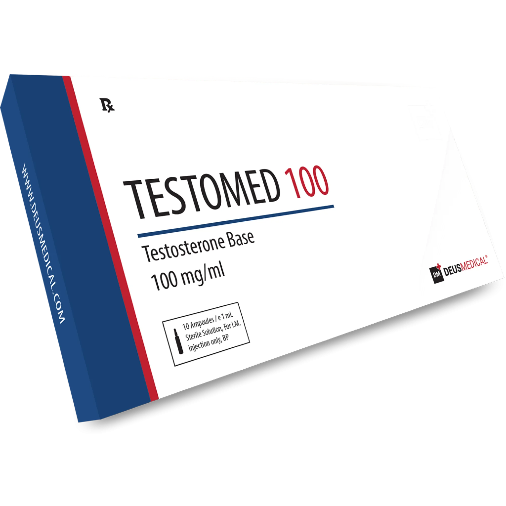 TESTOMED 100 (Testosterone Base) injectable ampoules, Deus Medical
